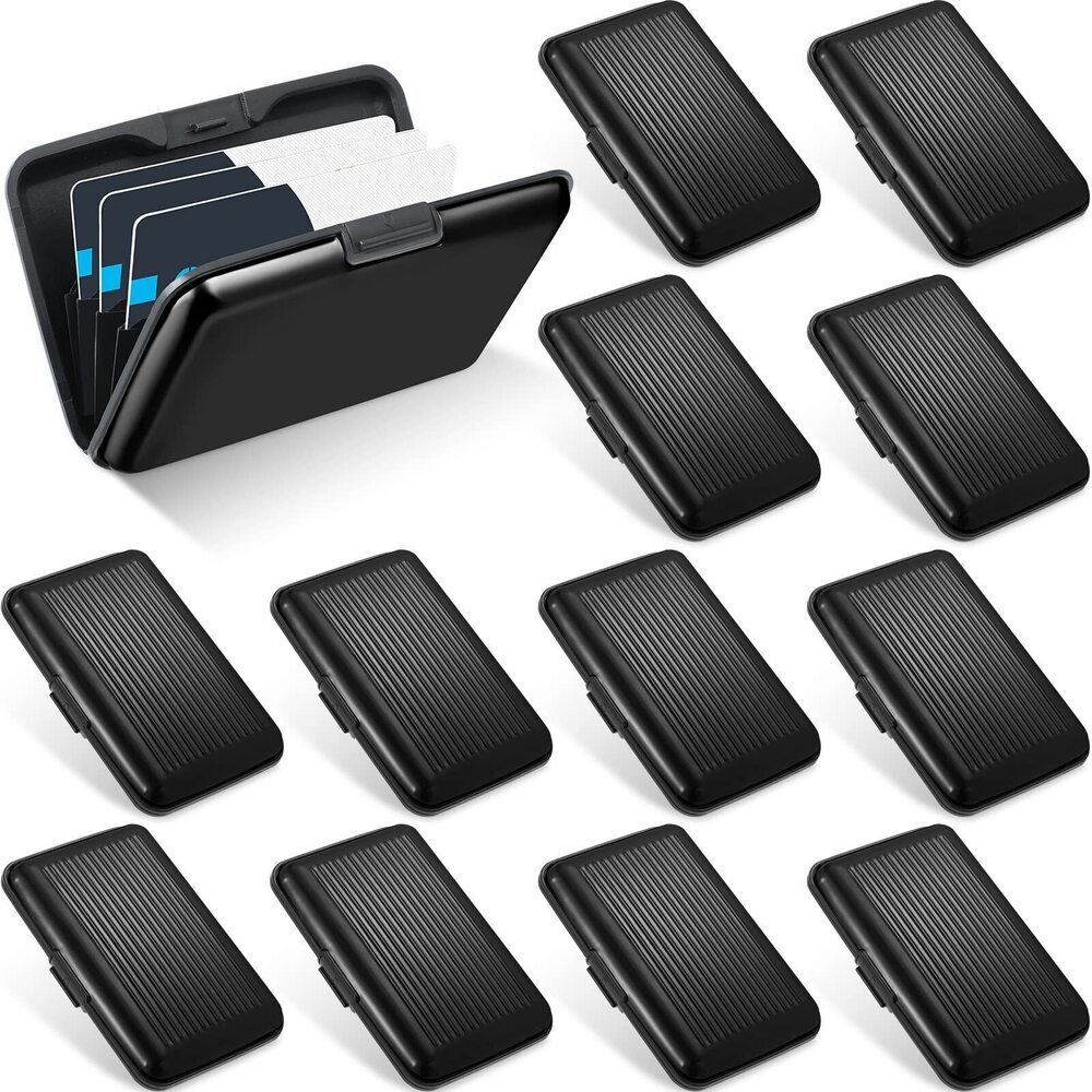 8610 12 Pcs Aluminum Wallet Credit Cards Holder Multi Slim Rfid Blocking ID